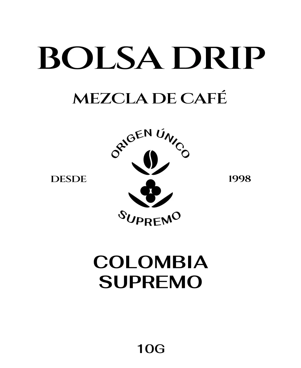 Bolsa con logotipo de café