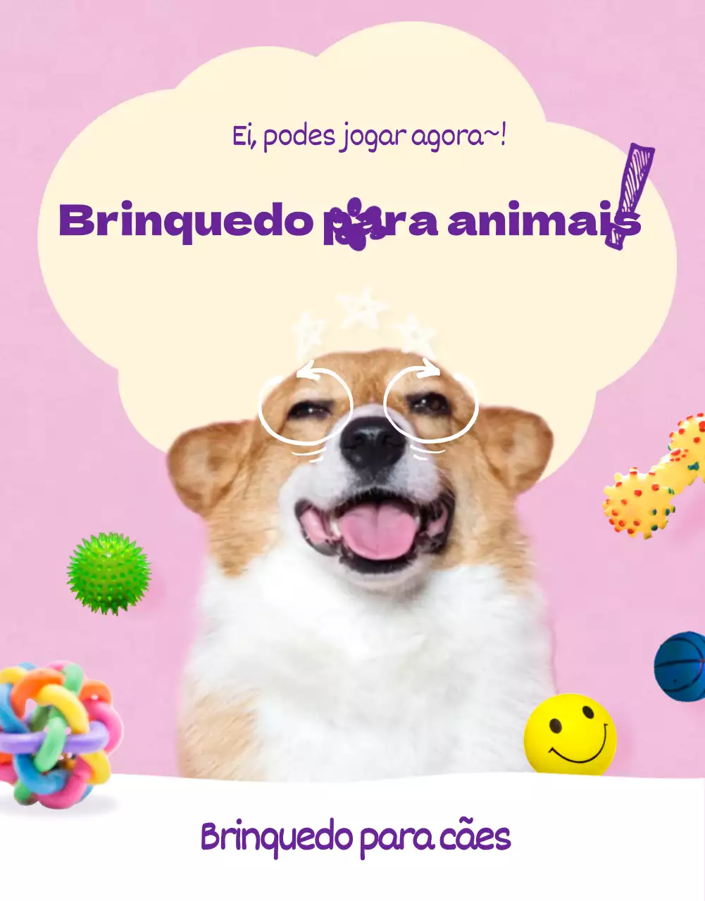 Apresentação de produtos para animais de estimação bonitos e fofos em cor-de-rosa (página de pormenor)