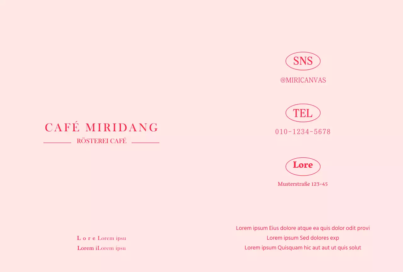 Werbung für ein Café mit einem emotionalen Foto in Rosa