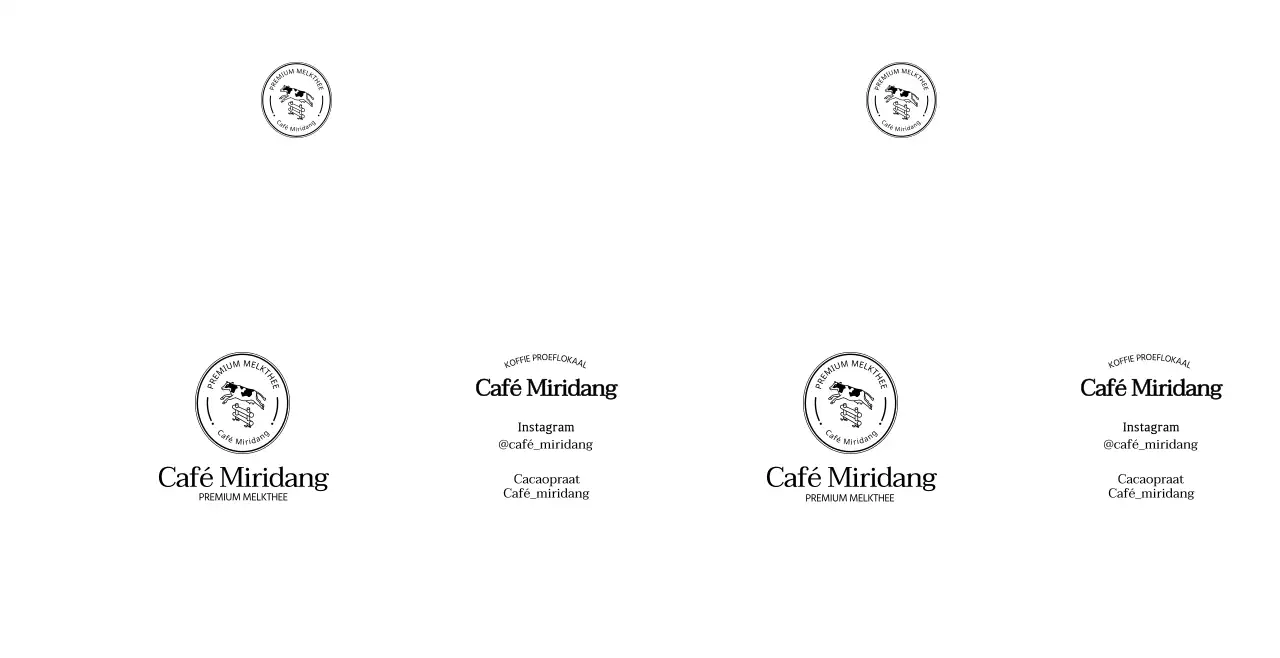 Eenvoudige cirkel embleem logo stijl voor cafe informatie en promotie