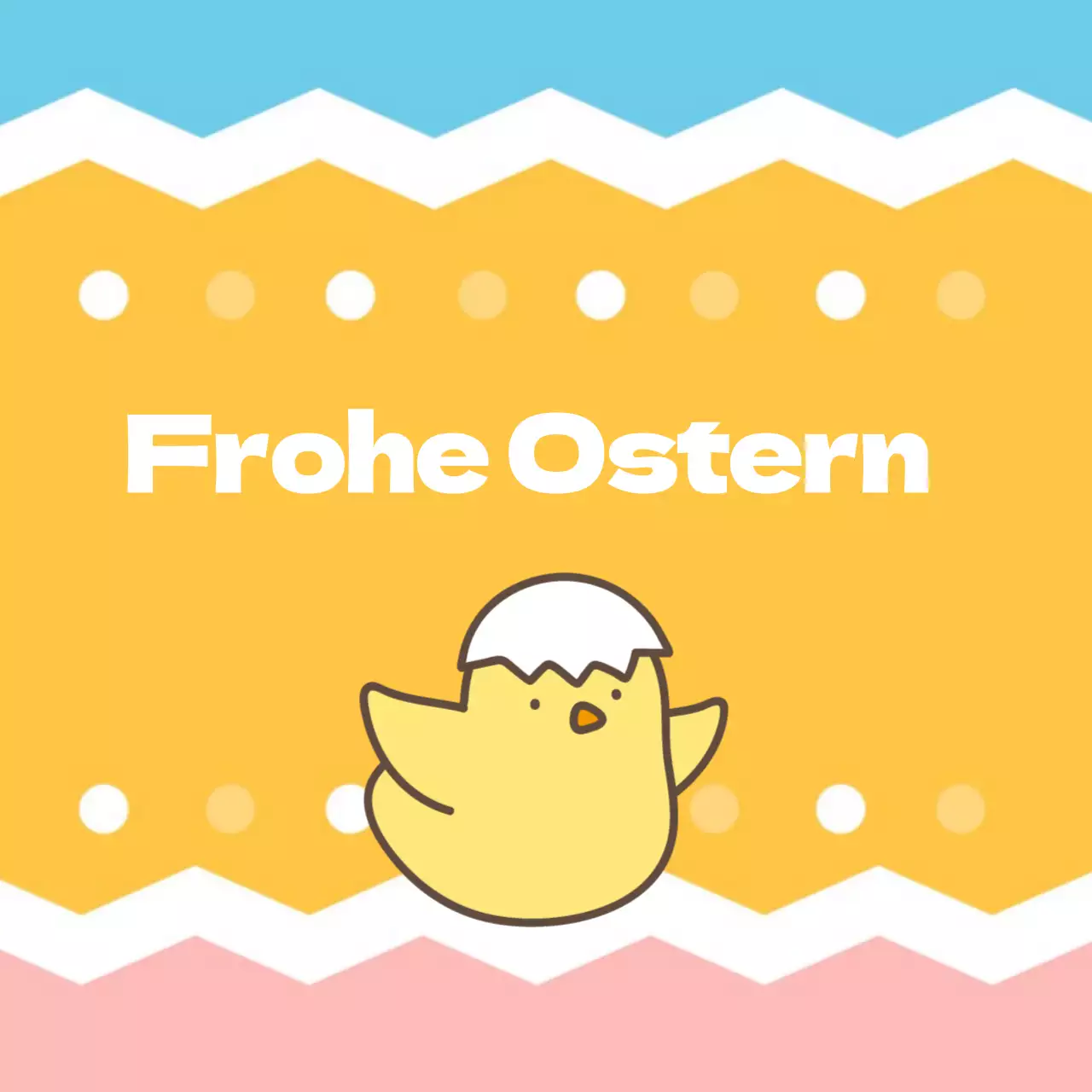 Muster Niedliche Ostern Kirche Aufkleber