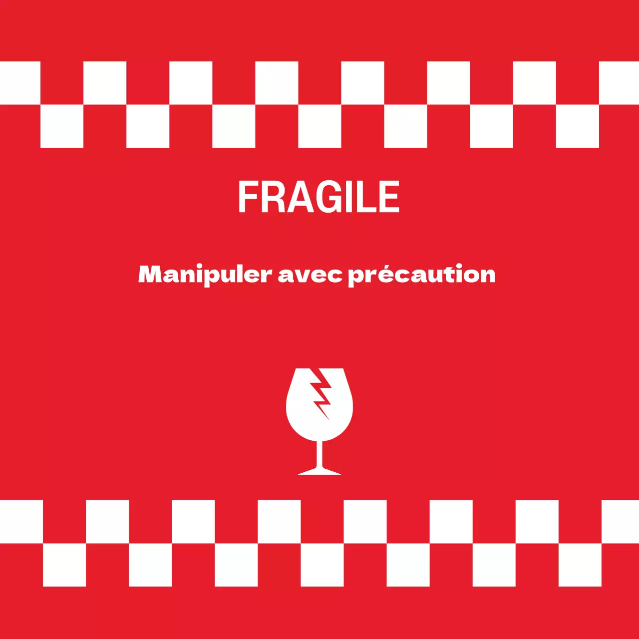 Manipulation avec précaution