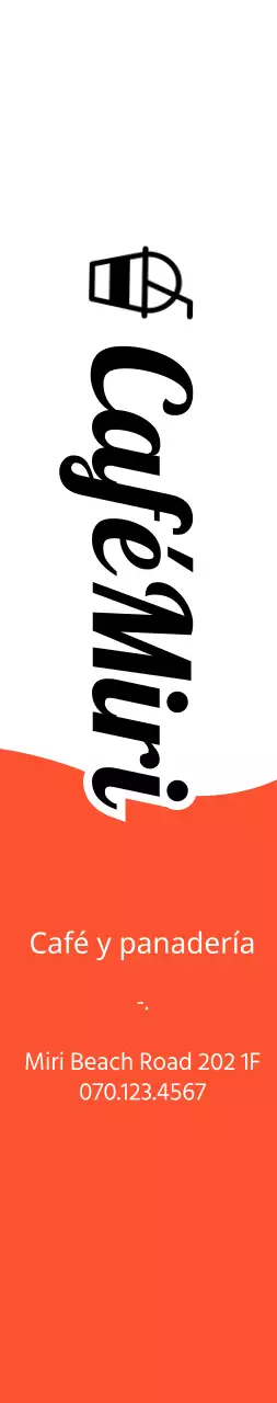 Promoción de una cafetería y panadería con un concepto sencillo en naranja y negro