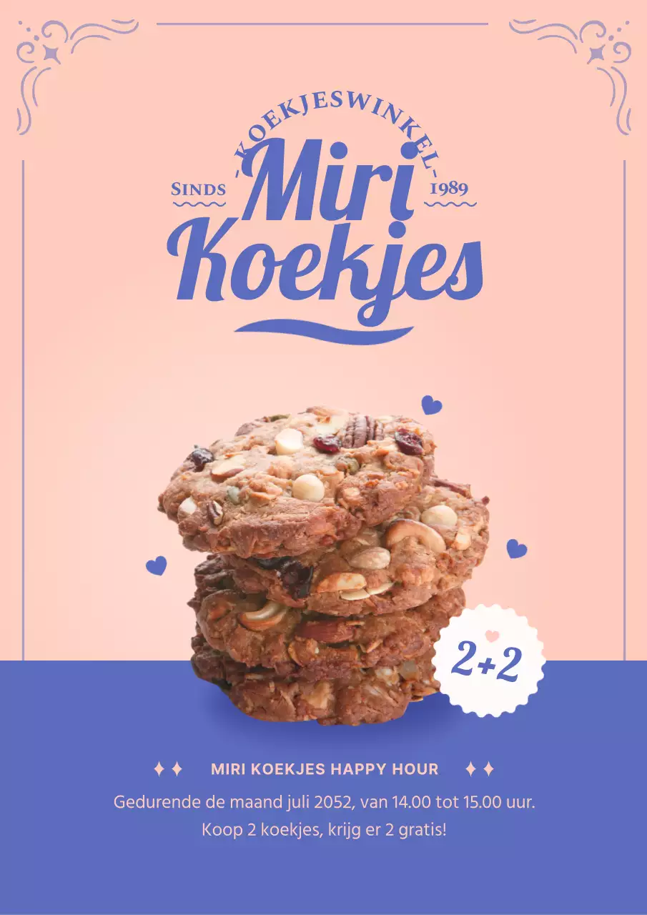 Het Roze en Blauwe Koekjeshuis 2+2 Happy Hour Evenement