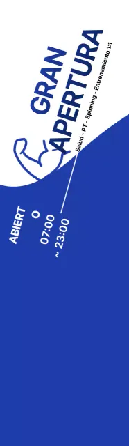 Promocionando el Fitness Open con un fresco look azul y blanco