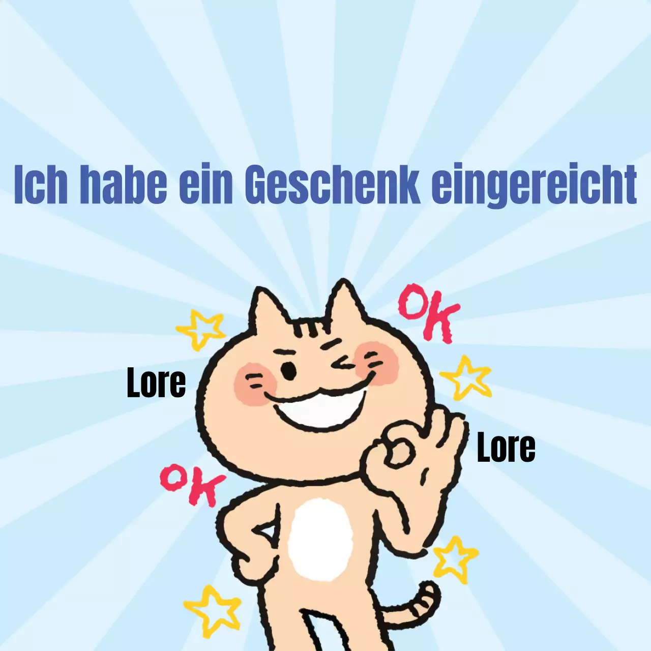 Ich habe ein Geschenk eingereicht