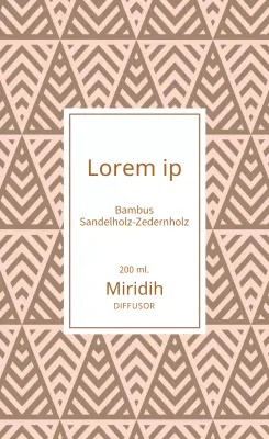 Rosa-braunes Dreiecksmuster-Diffusor-Etikett