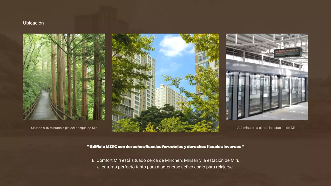 Carta de oferta de apartamento beige y marrón