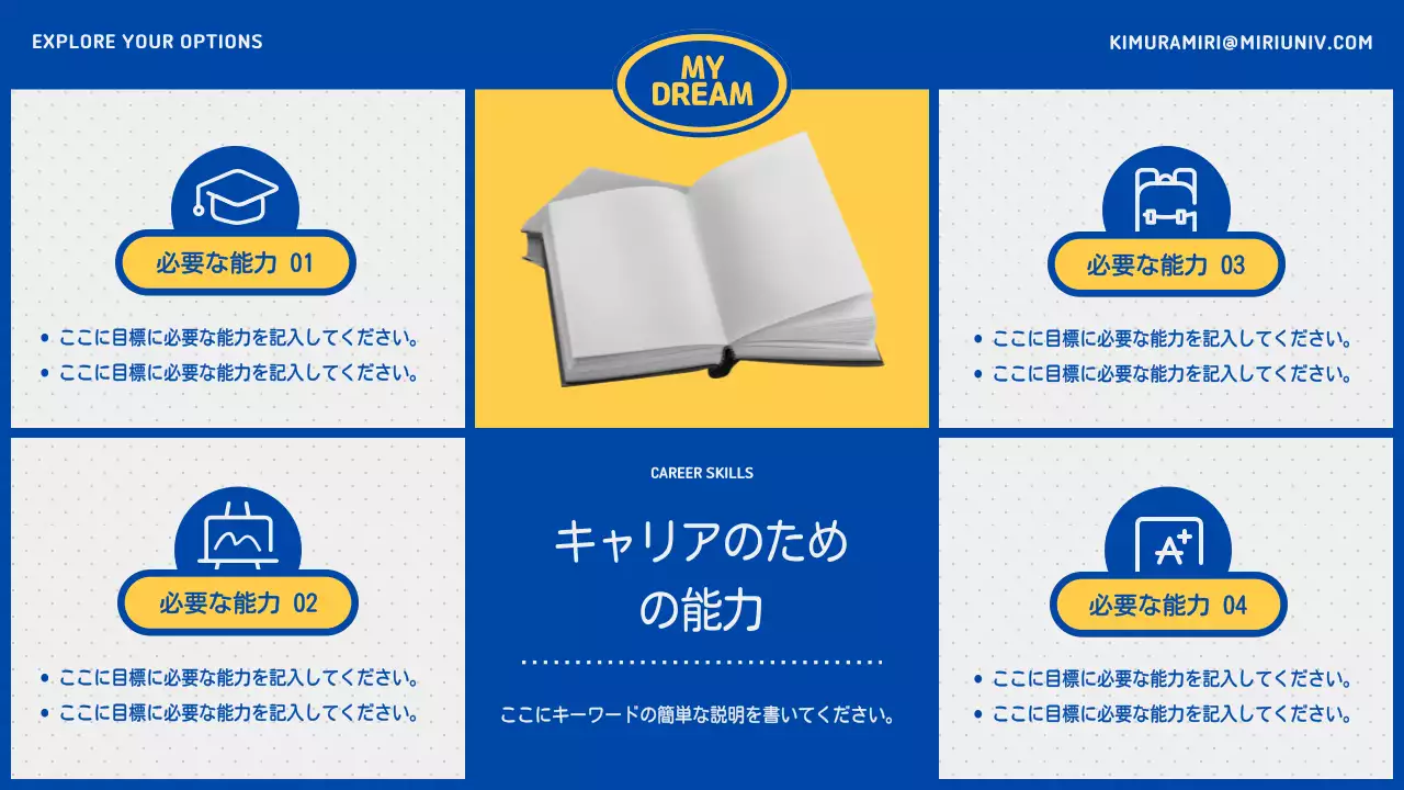 青 モダン 進路 計画書 プレゼンテーション