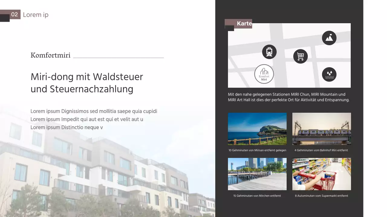 Haus Einzugsangebot Thema in braun und grau