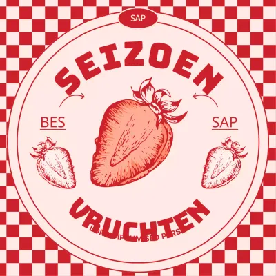 Rood en roze retro aardbeien seizoensmenu gelanceerd