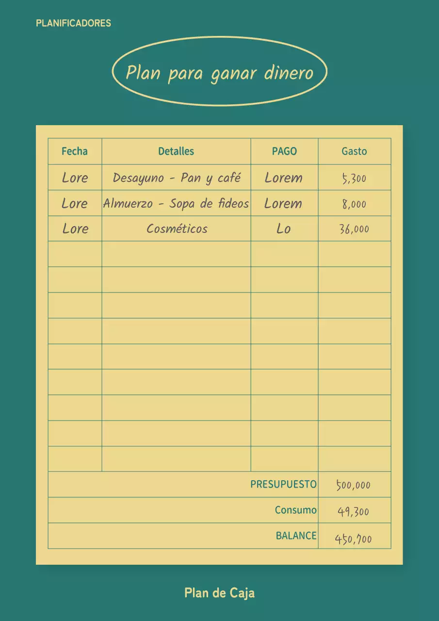 Un moderno documento de entrada de bolsillo de estilo retro en turquesa y amarillo