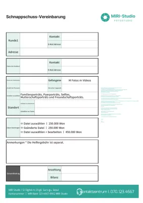 Schnappschussvereinbarung in grün