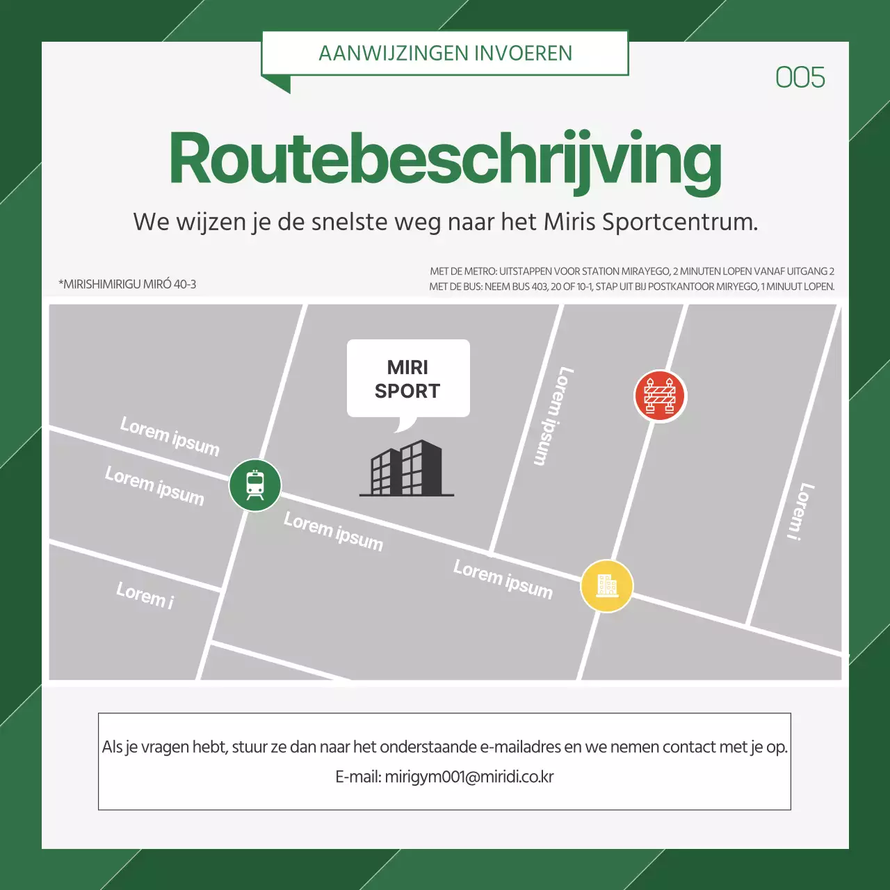 Stimuleer de werving voor lichaamsbeweging met een groene, speelplaatsachtige uitstraling