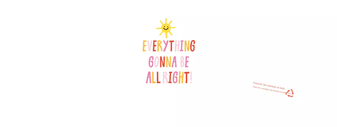 Weißer bunter niedlich illustrierter Text