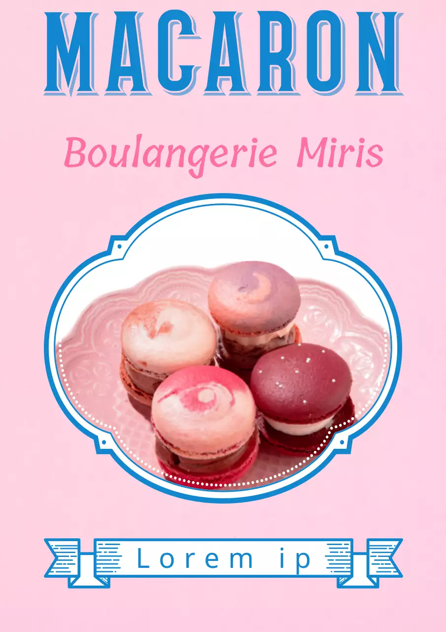 Guide des macarons en rose et bleu