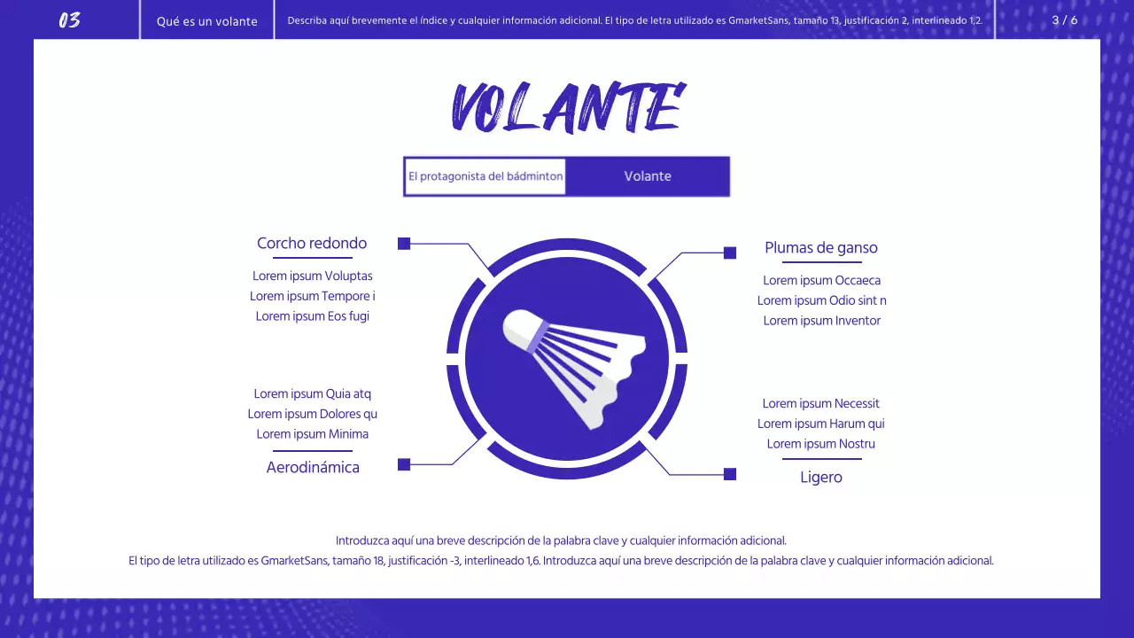 Bádminton azul y blanco Evaluación del rendimiento físico Lección guiada