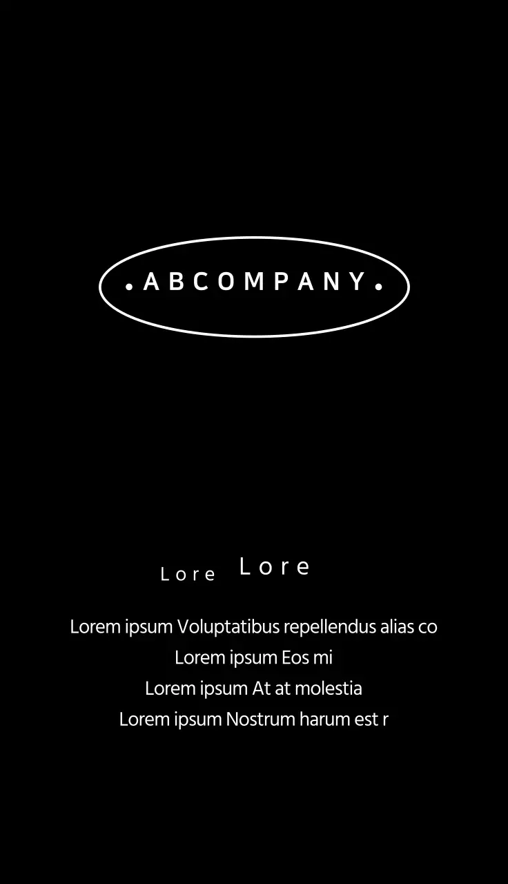 Ordentlicher schwarzer und weißer Rand ovales Unternehmen