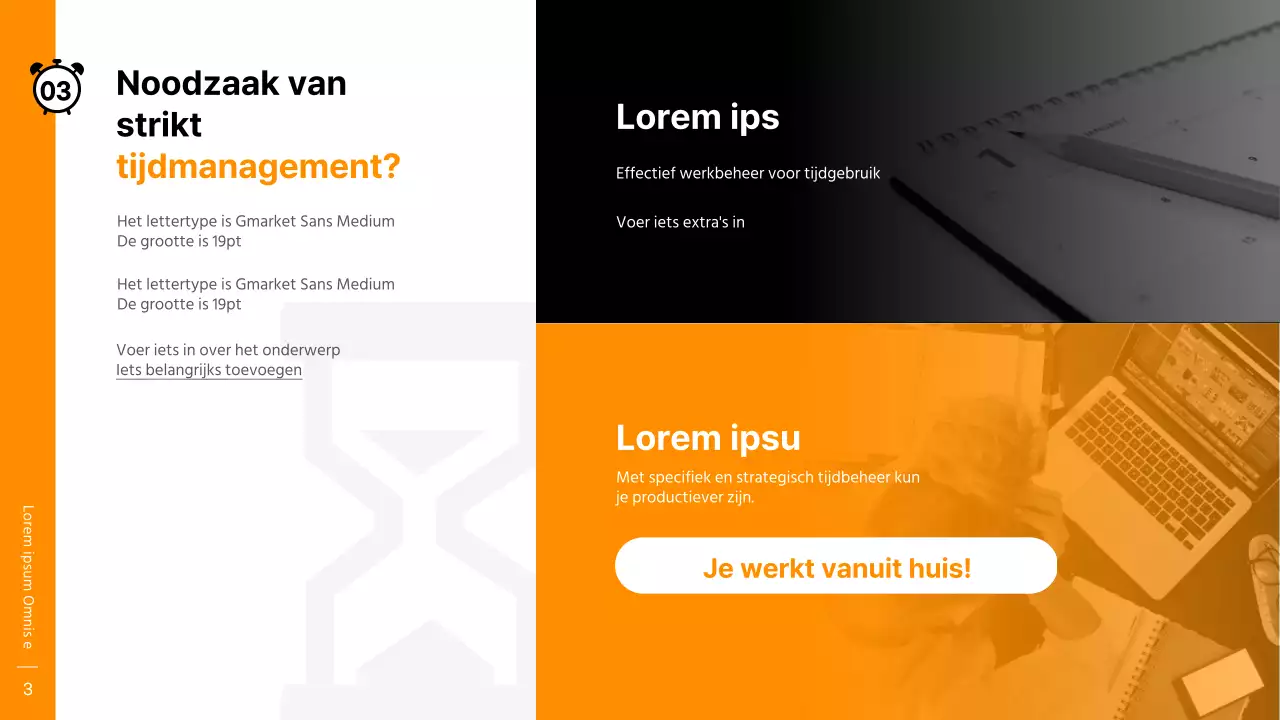 Thema workshop timemanagement in oranje