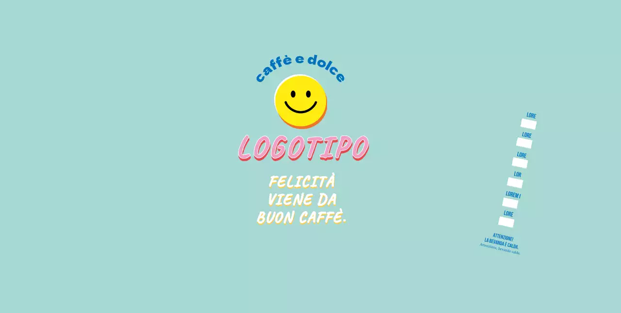 Blu Carino Illustrazione Lettering Cafe