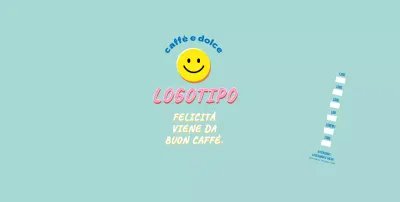 Blu Carino Illustrazione Lettering Cafe