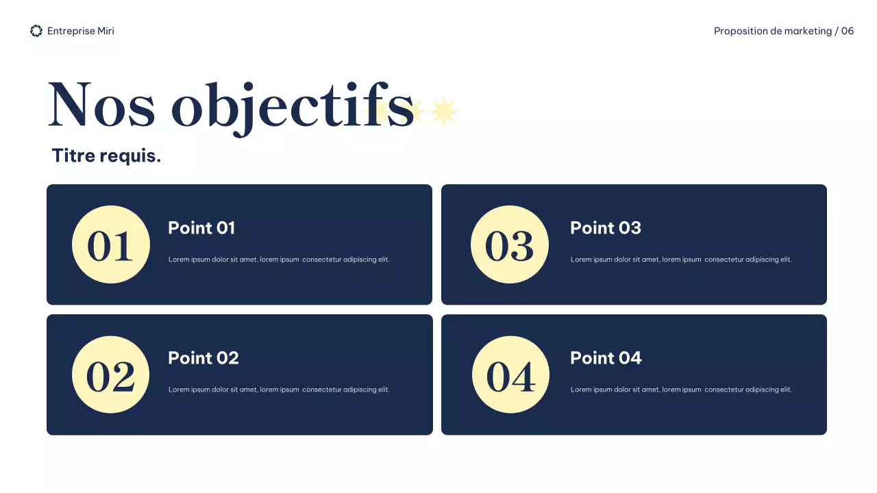 document de proposition de marketing moderne de la marine