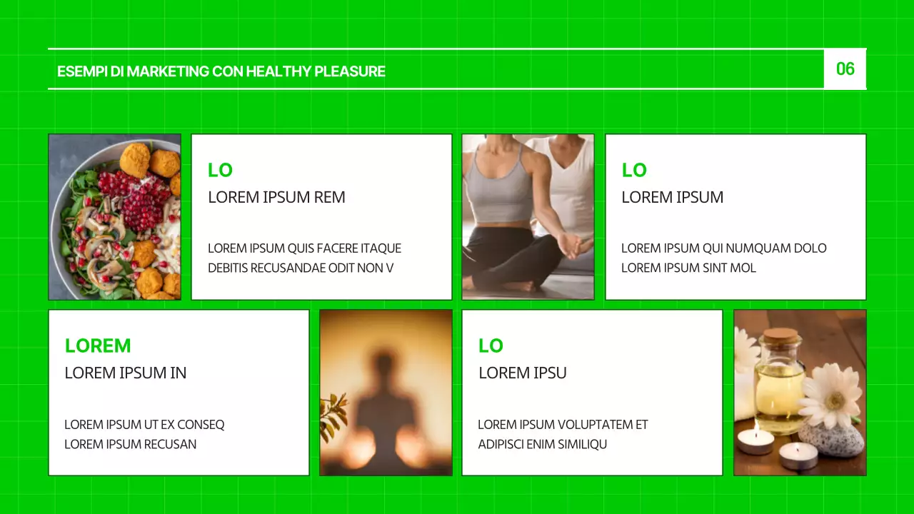 Un modello moderno che mette in mostra l'ultima tendenza dei "piaceri salutari" e dell'alimentazione sana nei colori chartreuse e verde.