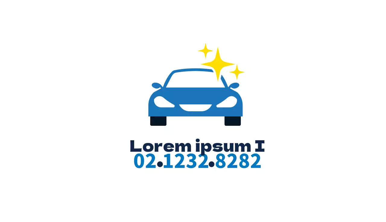 Illustration bleue, coupon de location de voiture soigné