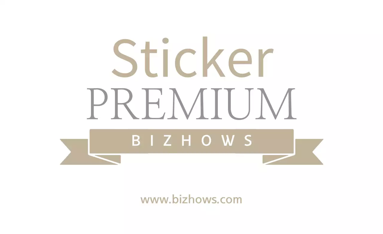 ベージュ シンプル ステッカー ロゴ ファンシーバナー