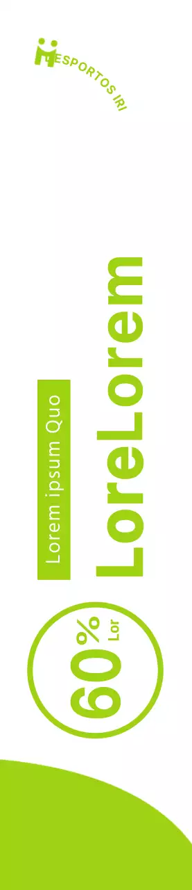 Um conceito simples em branco e verde lima para anunciar e promover eventos de venda de roupa desportiva.