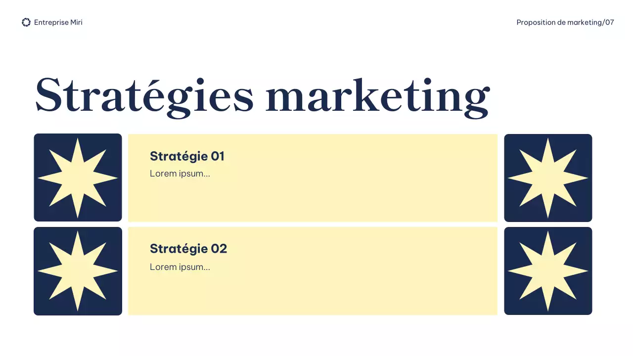 document de proposition de marketing moderne de la marine