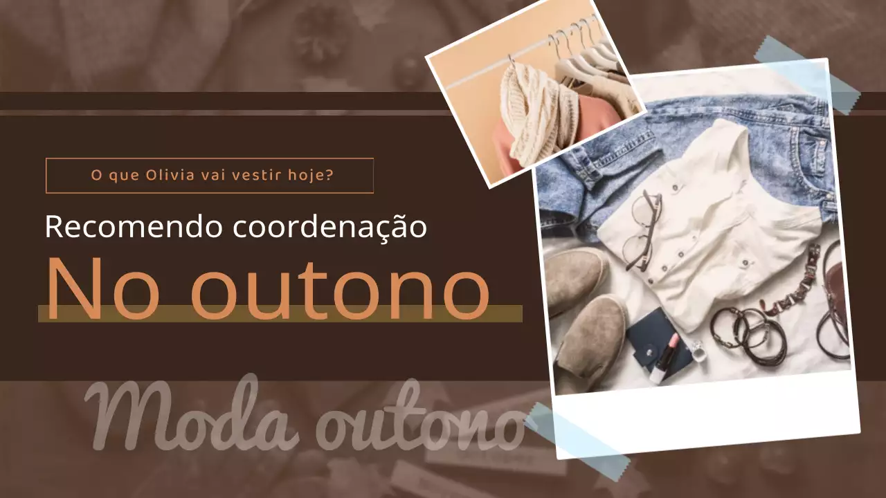 Moda de álbum digital em castanho outonal