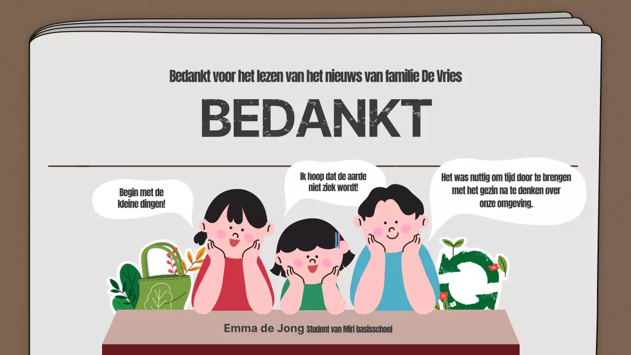 Milieukrant voor basisschoolgezinnen