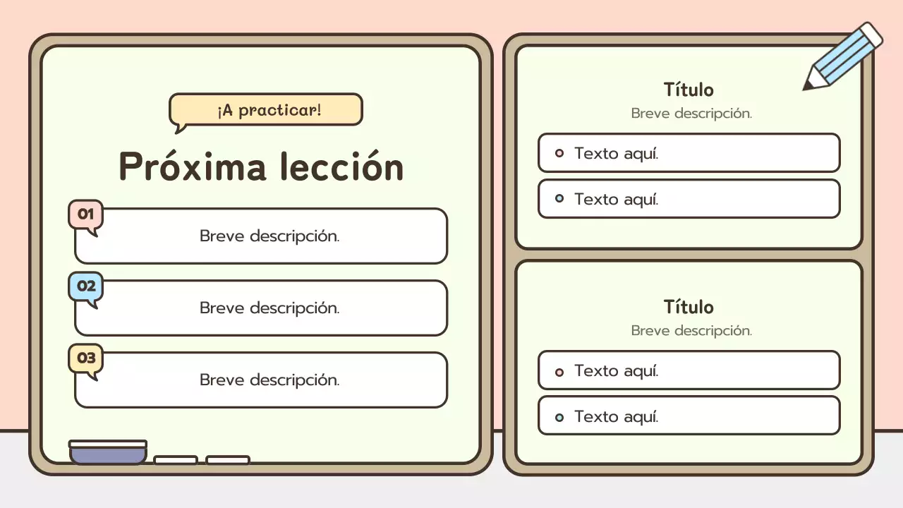 Simpáticas ilustraciones en tonos pastel con tema de pizarra para el aula