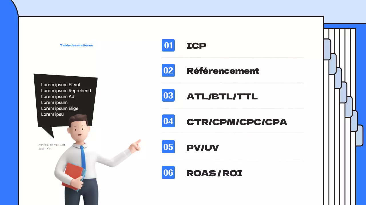 Guide du dictionnaire simple des termes de travail de Blue