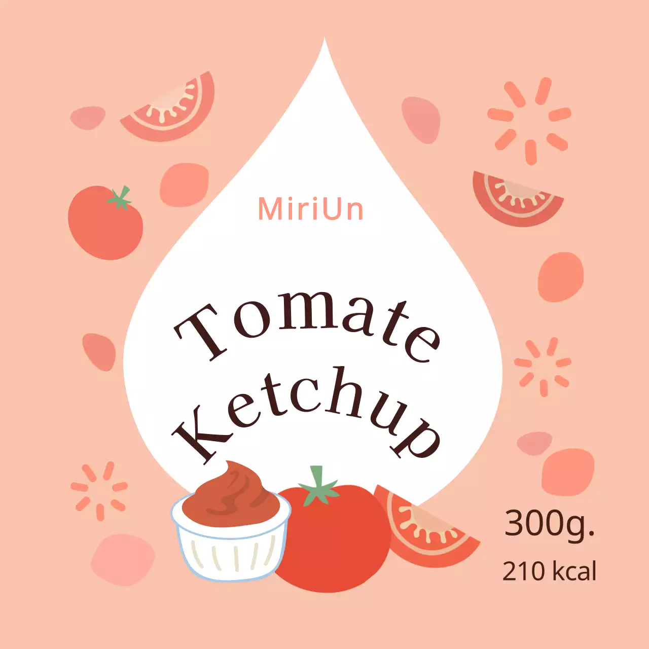 Ketchup pour une jolie sauce de trempage rose