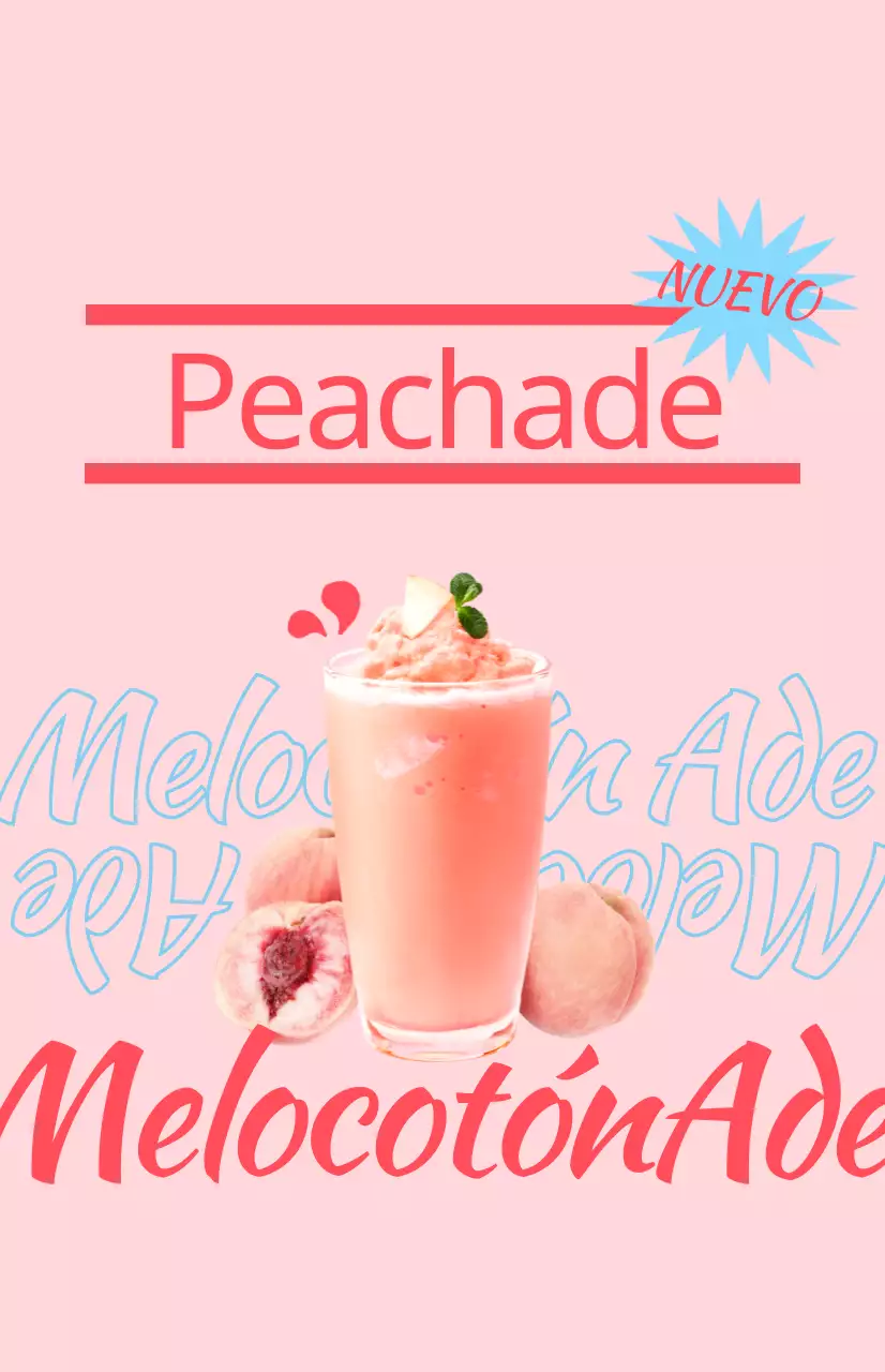 Promocione el menú de su cafetería con coloridas imágenes ilustradas de bebidas y texto