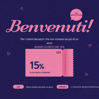 Coupon di benvenuto umano