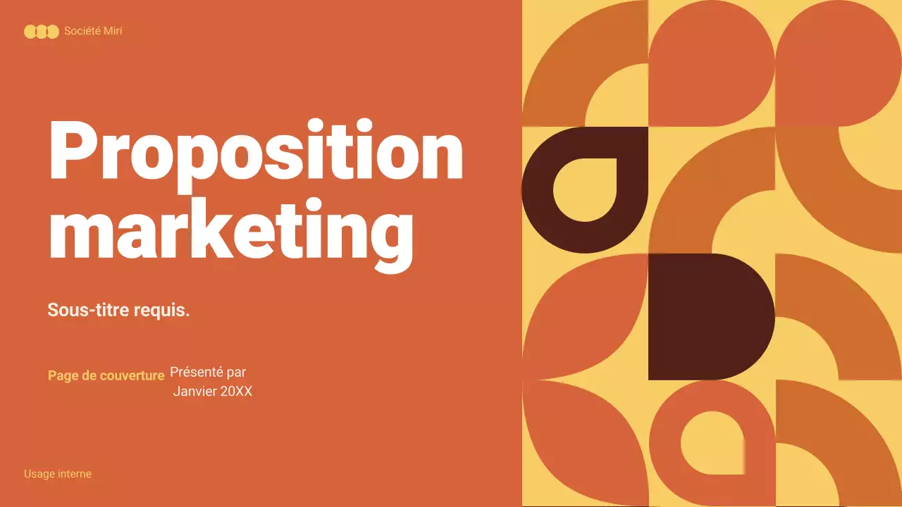 document de marketing abstrait orange