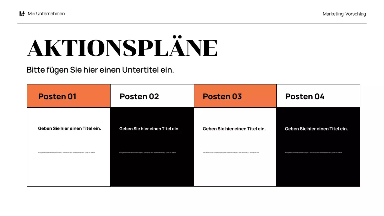 black modern marketing proposal