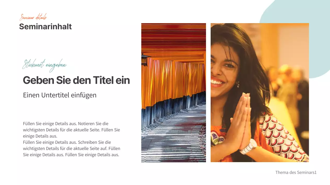 Präsentationen für Seminare