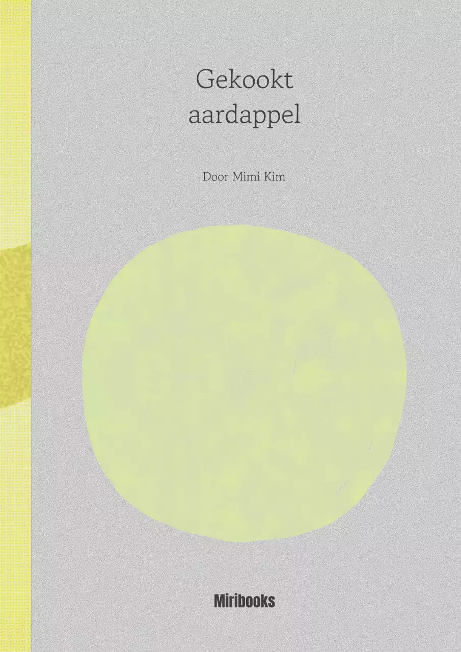 Aquarel essay van een gekookte aardappel op een grijze getextureerde achtergrond