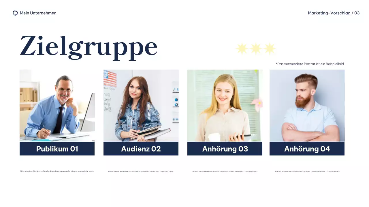 navy modern marketing proposal document