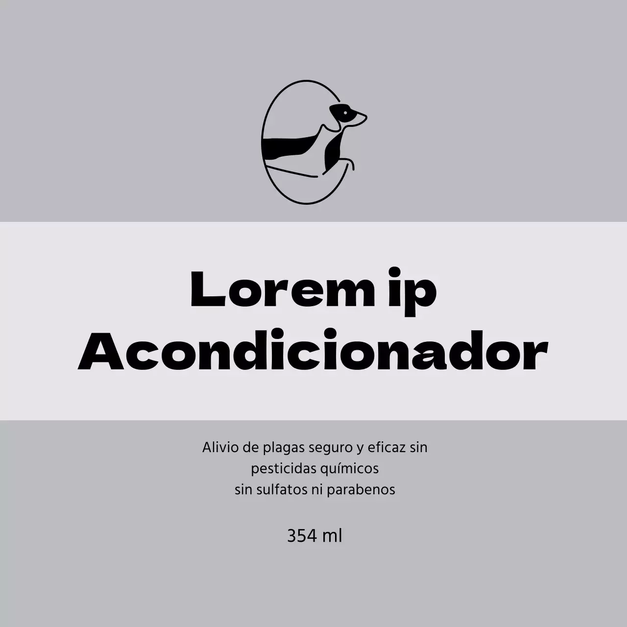 Etiquetas para mascotas con logotipo en gris