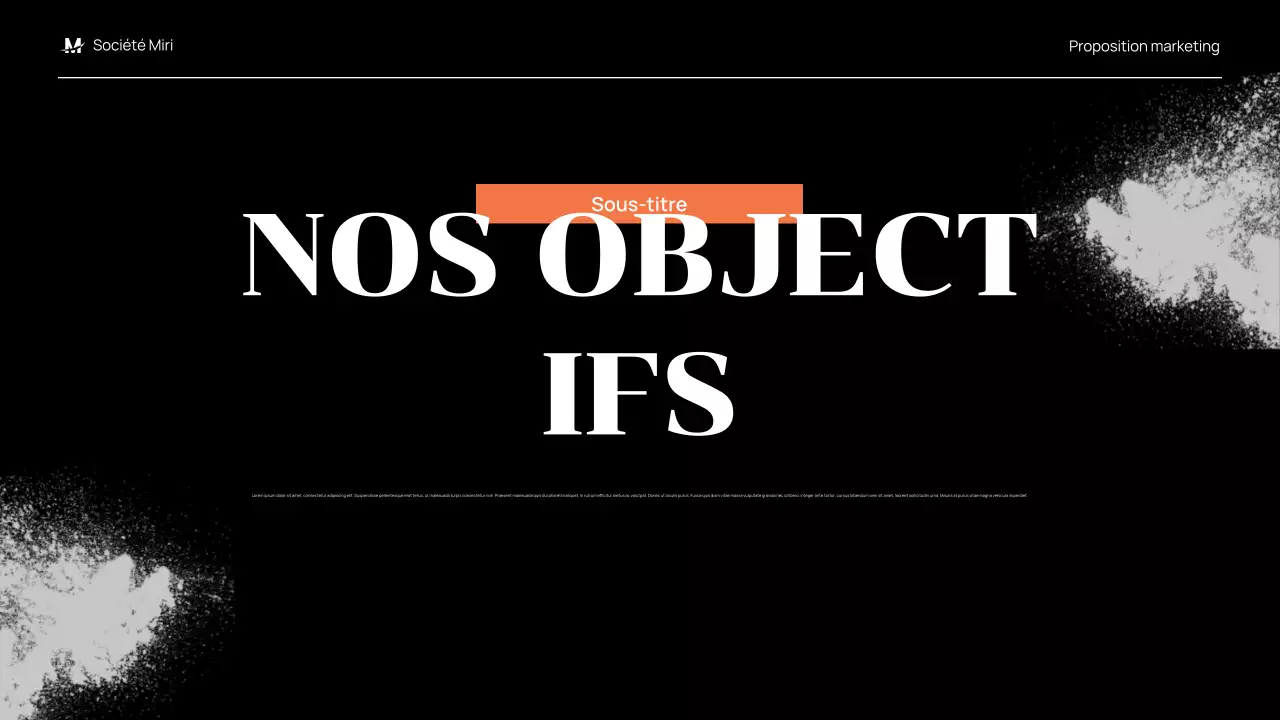 proposition de marketing moderne noir