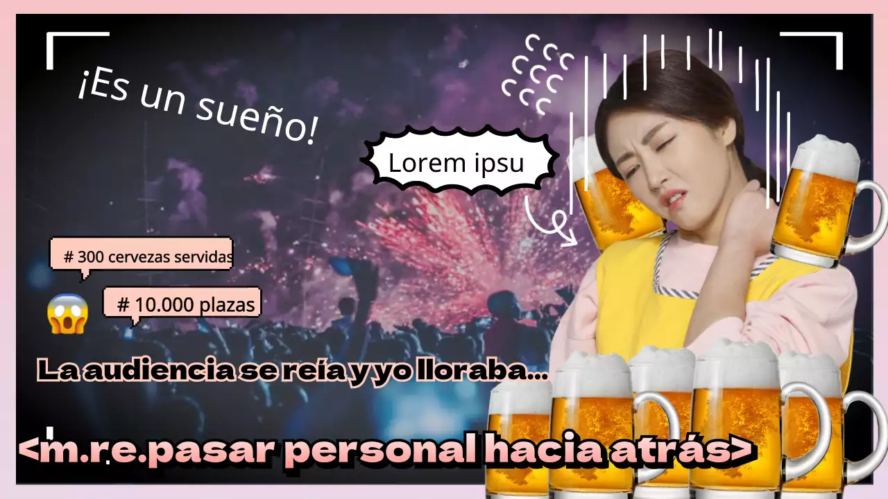 Emocionante contenido festivo con bengalas rosas que estallan