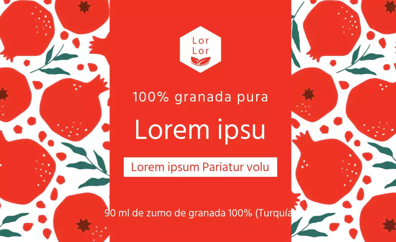 Pegatina Granadina Dibujo Rojo