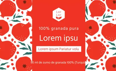 Pegatina Granadina Dibujo Rojo