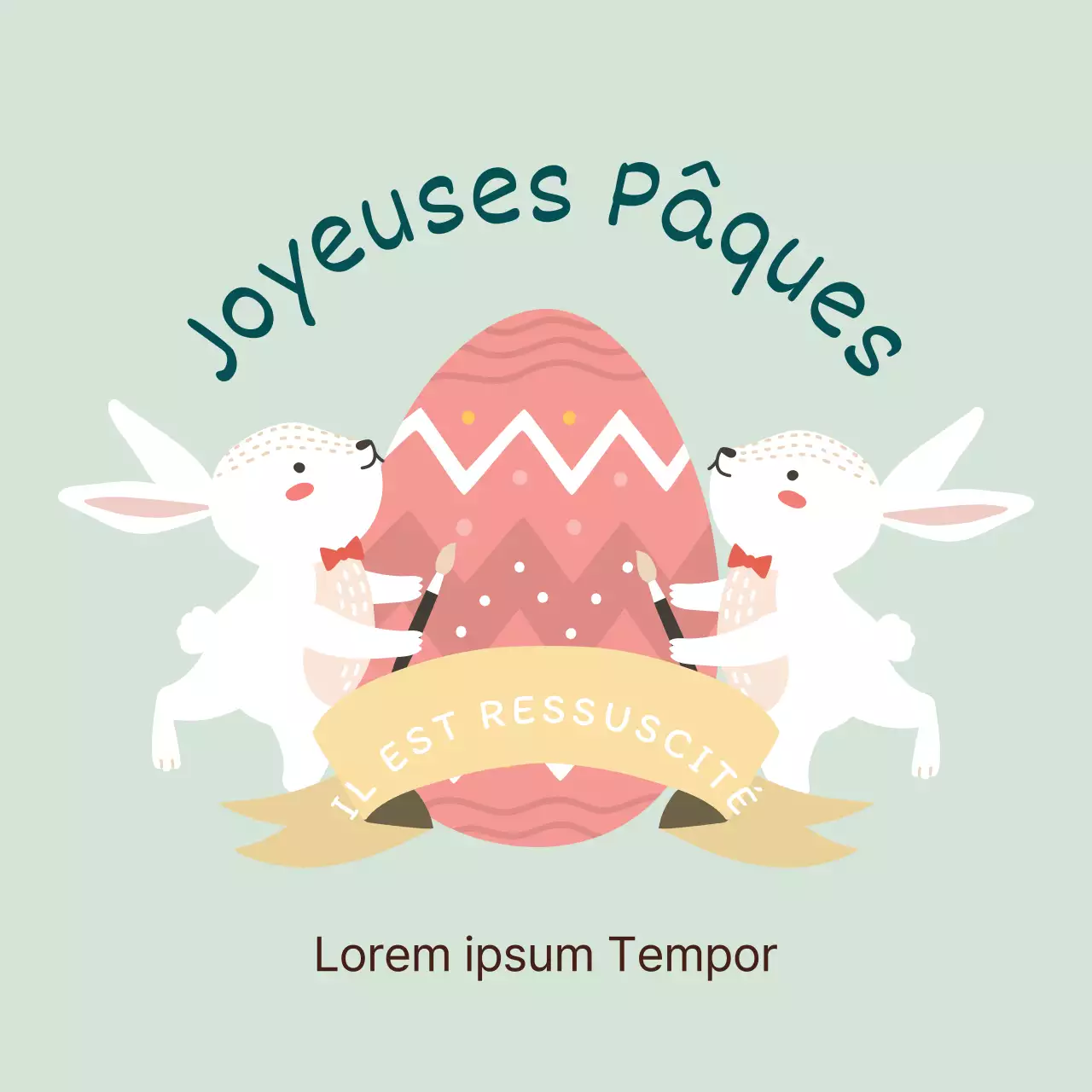 Illustration verte, étiquettes de Pâques pour l'église