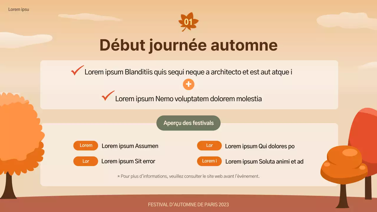 Prospectus du festival d'automne Brown and Natural